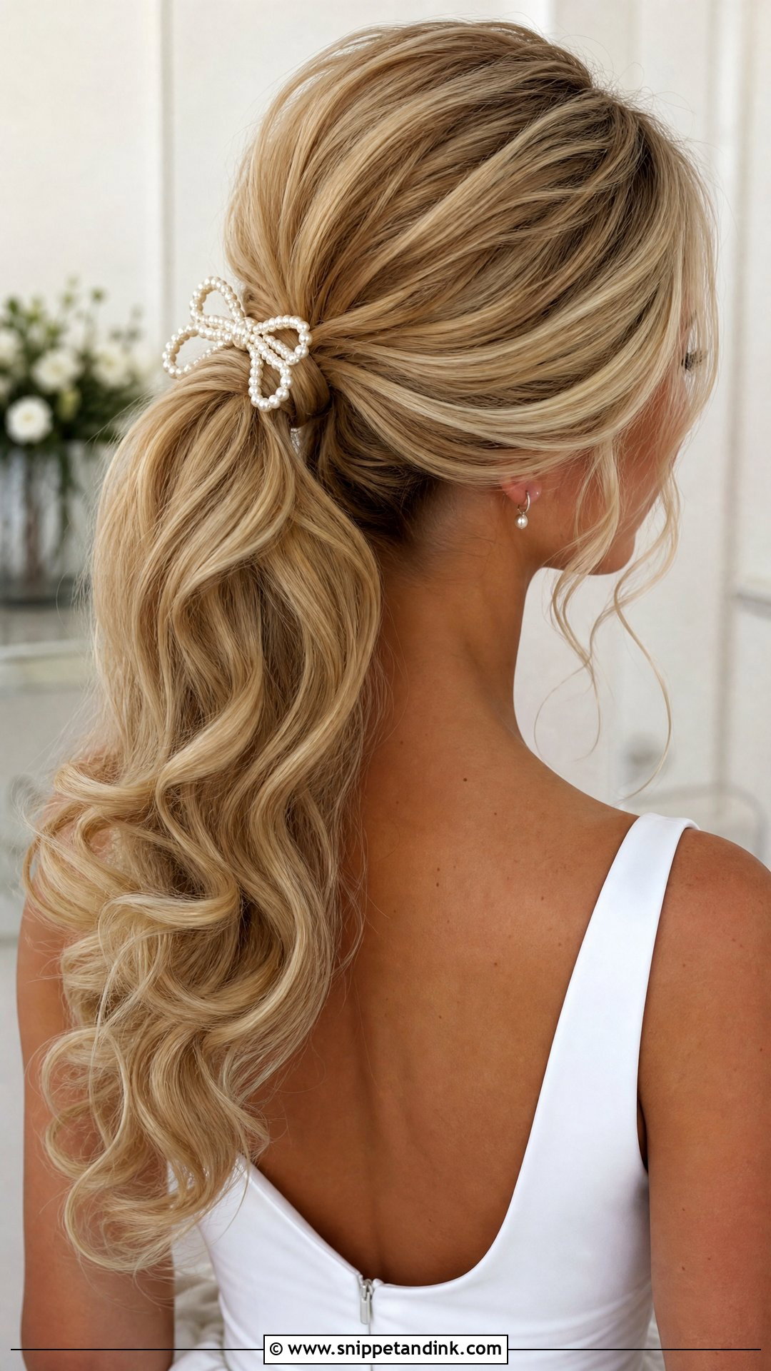 Blonde Bridal Ponytail - Snippet and Ink - 15 Blonde Bridal Hairstyles