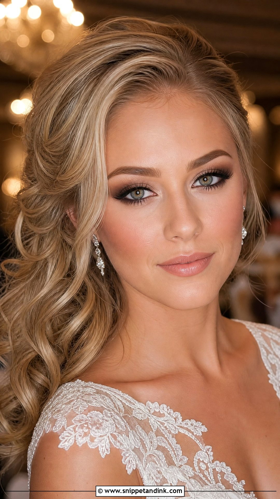 Blonde Bridal Smokey Eye Makeup - Snippet and Ink - 20 Blonde Bridal Makeup Ideas