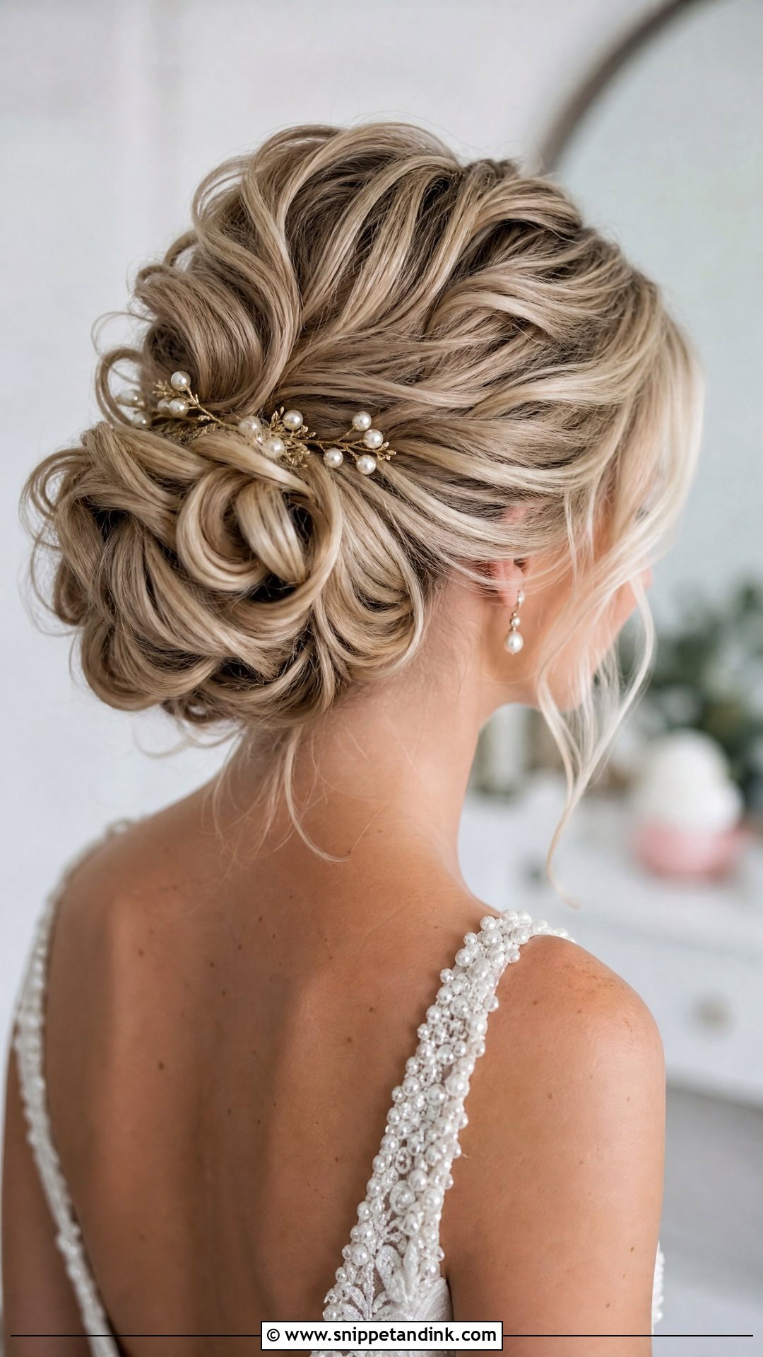 Blonde Bridal Textured Updo - Snippet and Ink - 15 Blonde Bridal Hairstyles