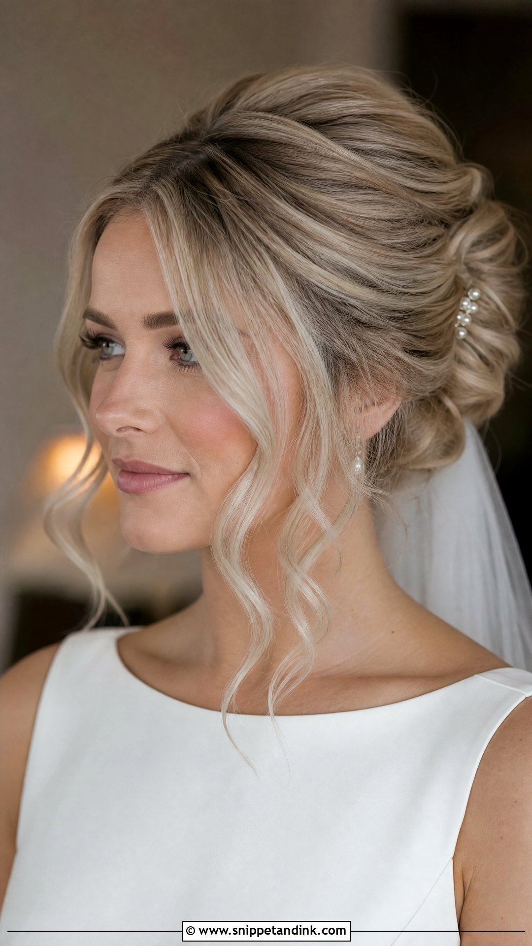 Blonde Bridal Updo With Face Framing Pieces - Snippet and Ink - 15 Blonde Hair Bride Bridal Hairstyles