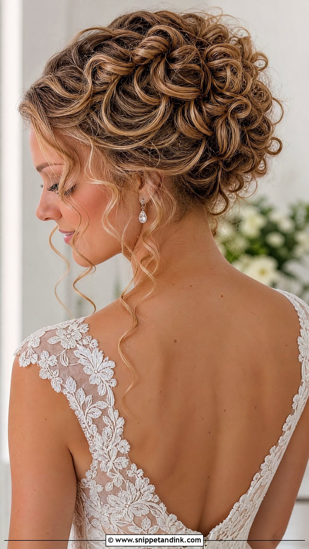 Blonde Curly Updo Wedding Hair - Snippet and Ink - 15 Blonde Hair for Wedding Ideas