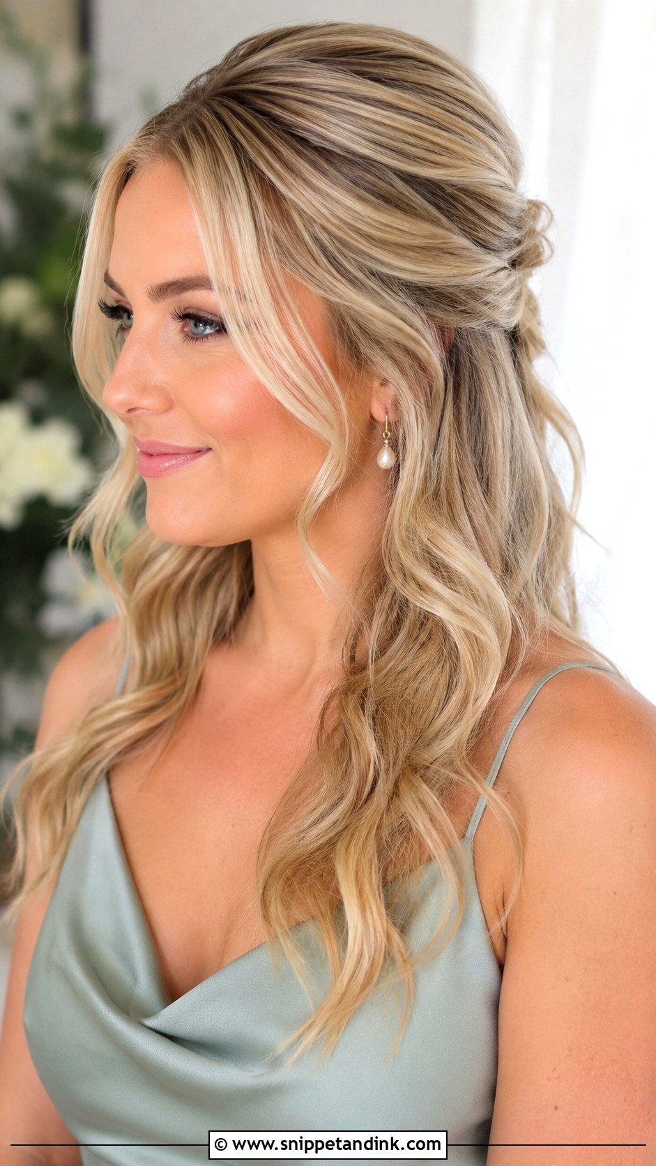Blonde Half Up Half Down Bridesmaid Hair - Snippet and Ink - 20 Bridesmaid Hairstyles Blonde