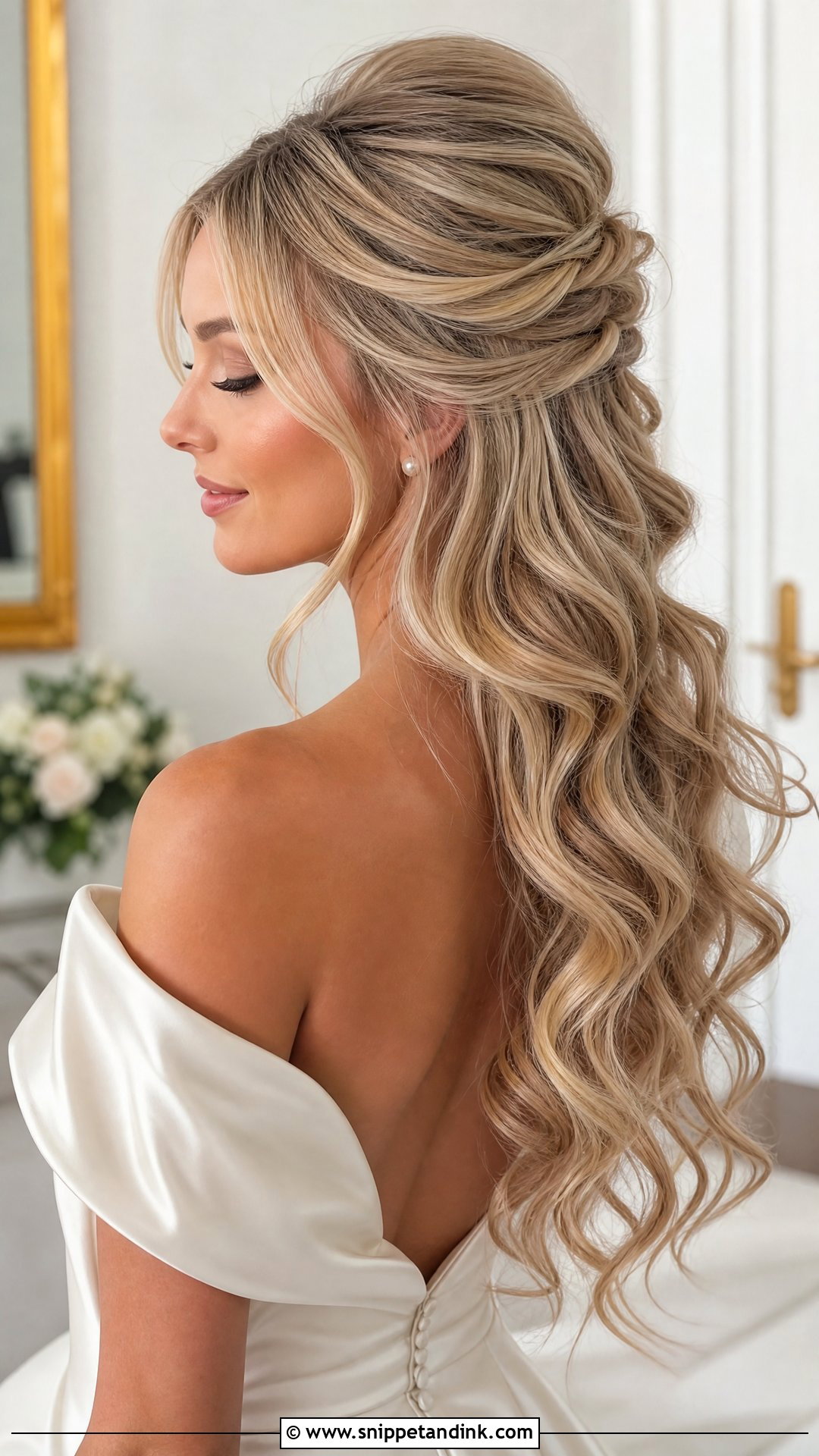 Blonde Half Up Wedding Hair - Snippet and Ink - 15 Blonde Hair for Wedding Ideas