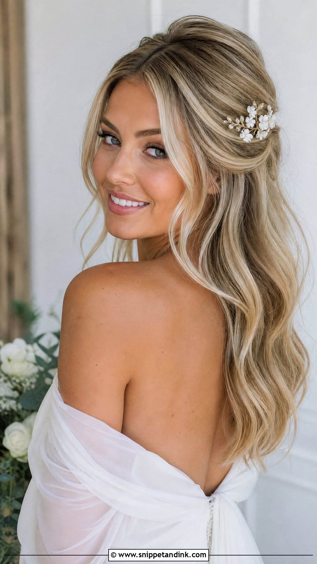 Blonde Loose Waves Wedding Hairstyle - Snippet and Ink - 15 Blond Wedding Hairstyles
