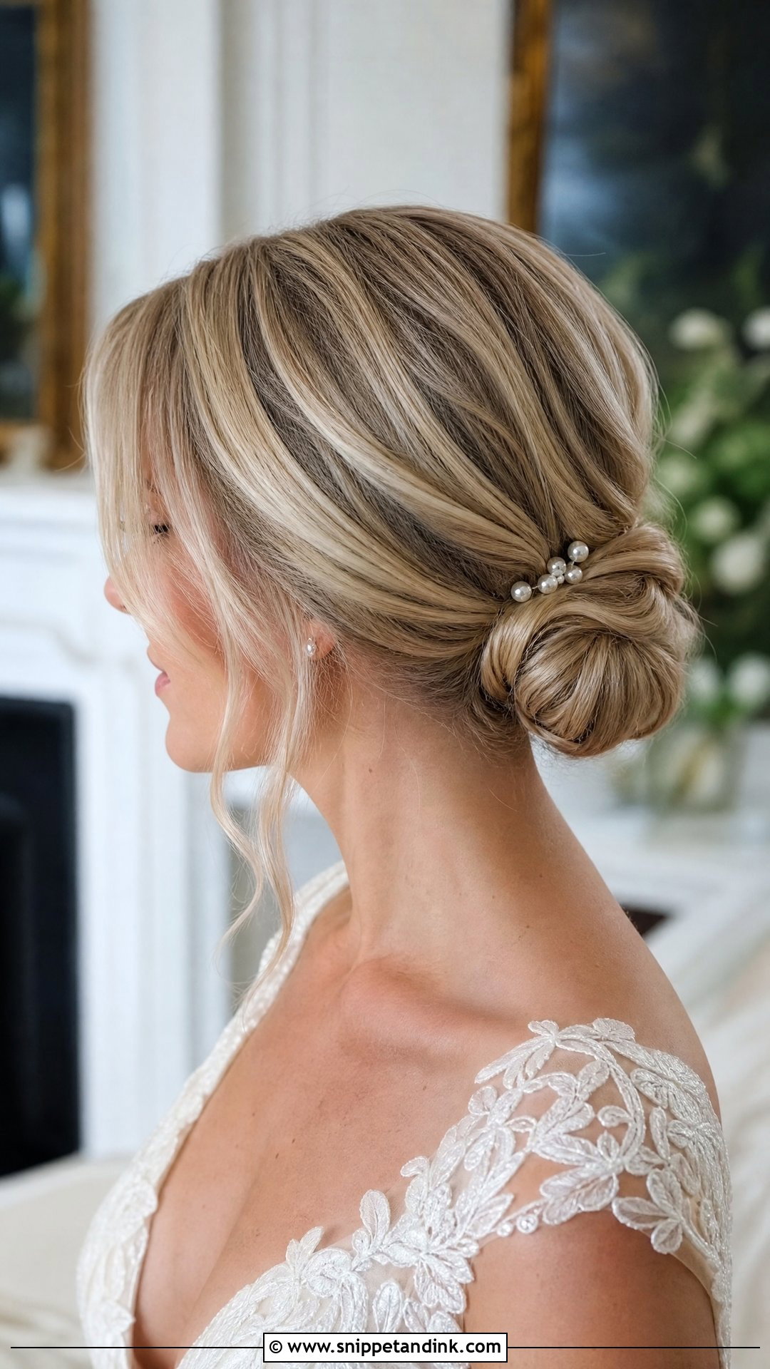 Blonde Low Bun Wedding Hair - Snippet and Ink - 15 Blonde Hair for Wedding Ideas
