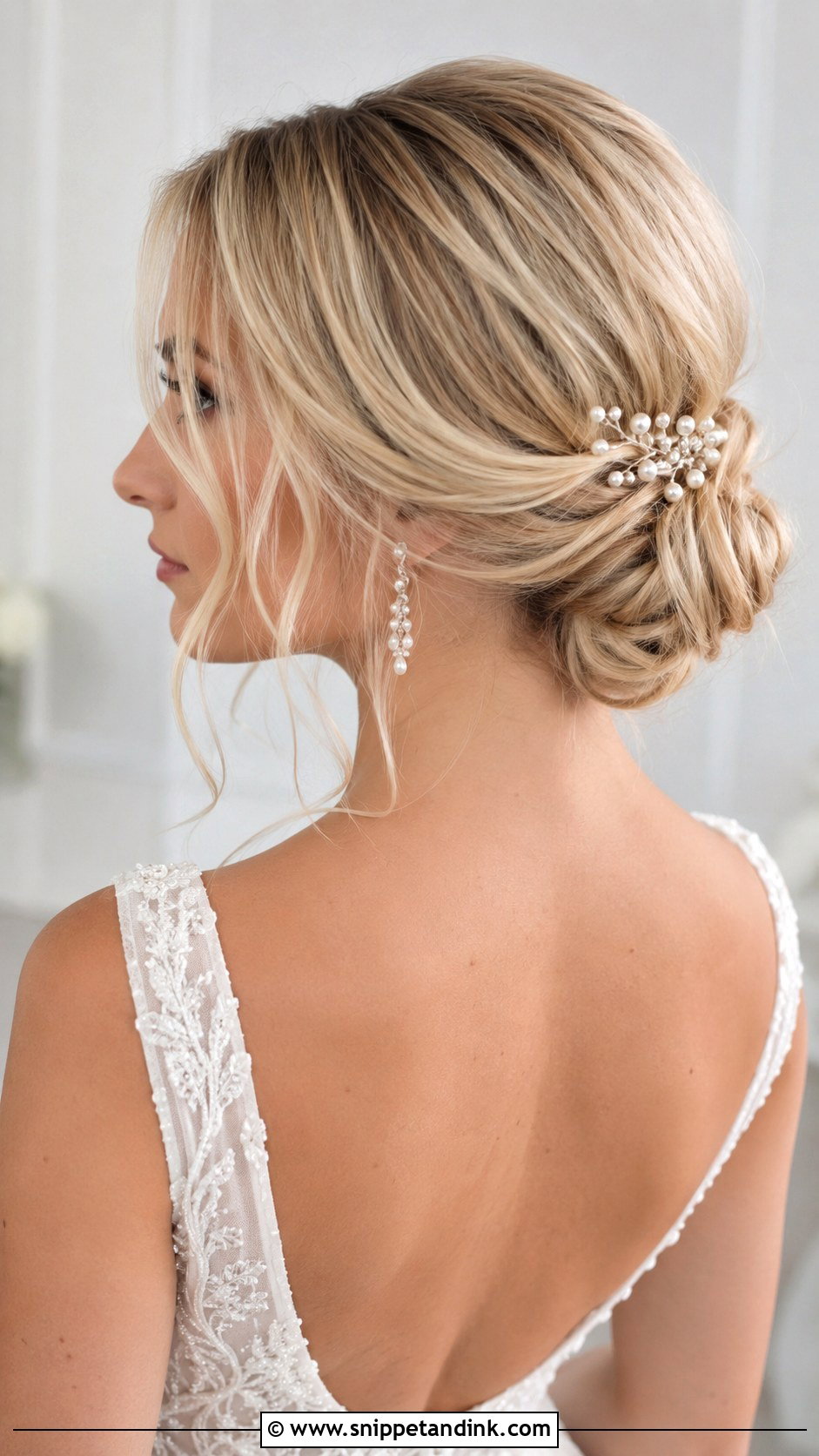 Blonde Low Chignon Wedding Hairstyle - Snippet and Ink - 15 Wedding Hairstyles for Blonde Hair
