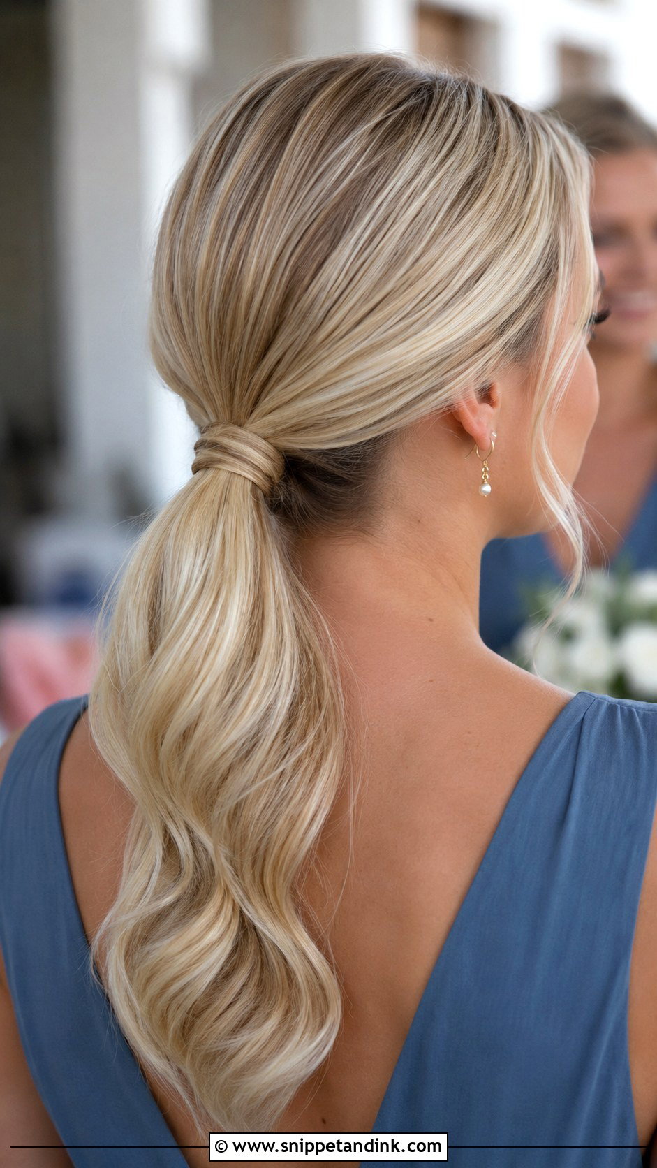 Blonde Low Ponytail Bridesmaid Hair - Snippet and Ink - 20 Bridesmaid Hairstyles Blonde