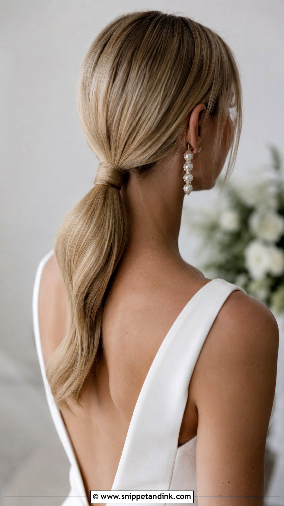 Blonde Low Ponytail - Snippet and Ink - 25 Blonde Wedding Hair Ideas