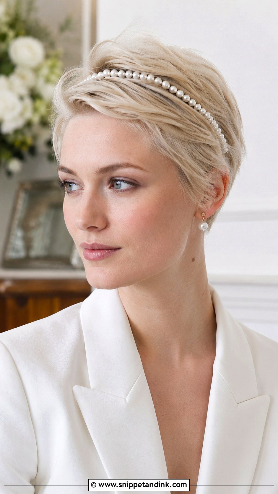Blonde Pixie Wedding Hairstyle - Snippet and Ink - 20 Blonde Hair Wedding Hairstyles