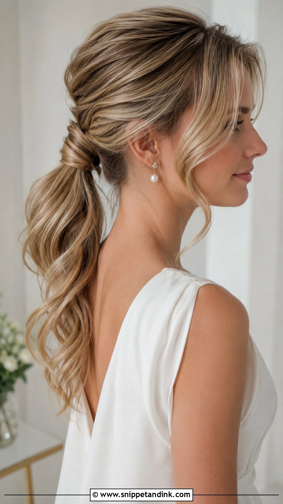 Blonde Ponytail Wedding Hairstyle - Snippet and Ink - 20 Blonde Hair Wedding Hairstyles