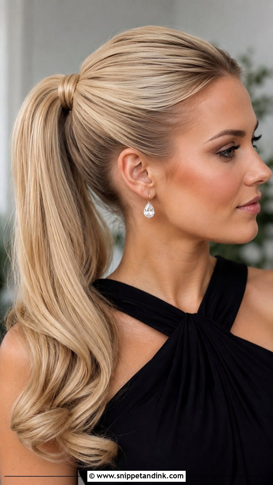 Blonde Sleek Ponytail Bridesmaid Hair - Snippet and Ink - 20 Bridesmaid Hairstyles Blonde