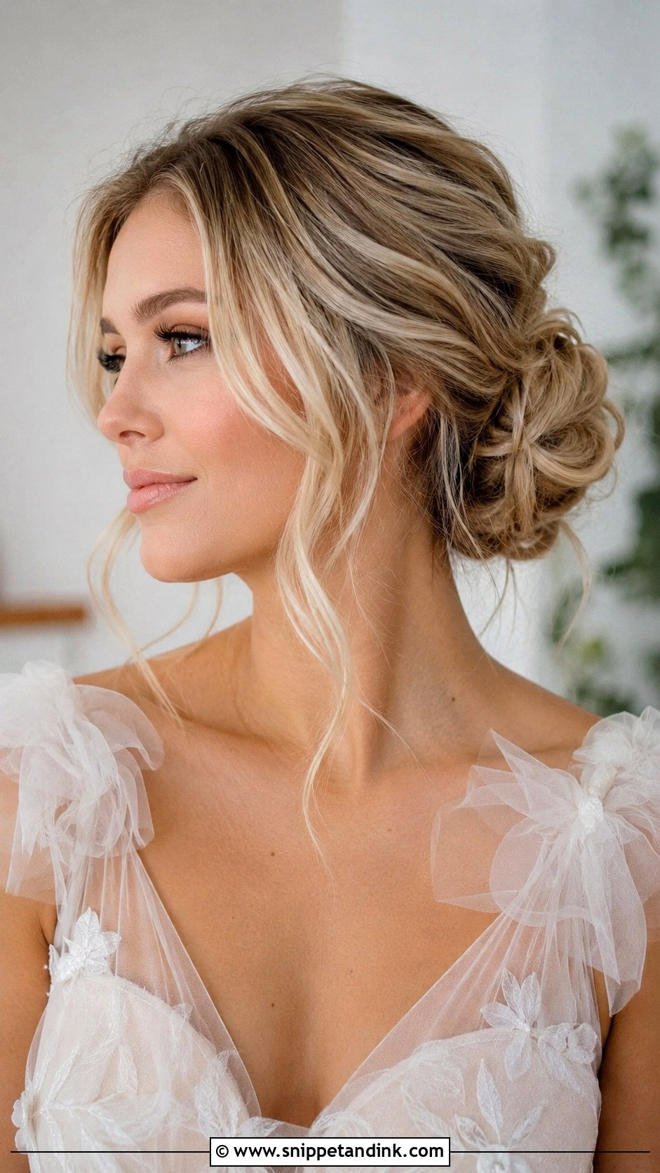 Blonde Textured Low Bun Wedding Hairstyle - Snippet and Ink - 15 Wedding Hairstyles for Blonde Hair