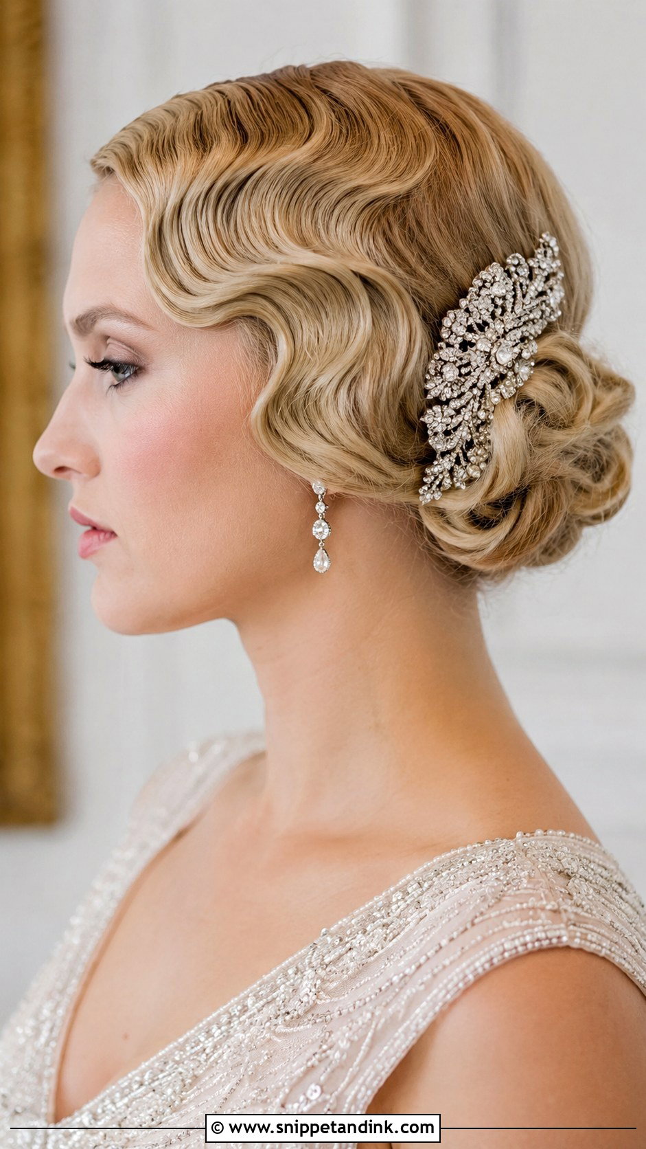 Blonde Vintage Finger Waves - Snippet and Ink - 25 Blonde Wedding Hair Ideas