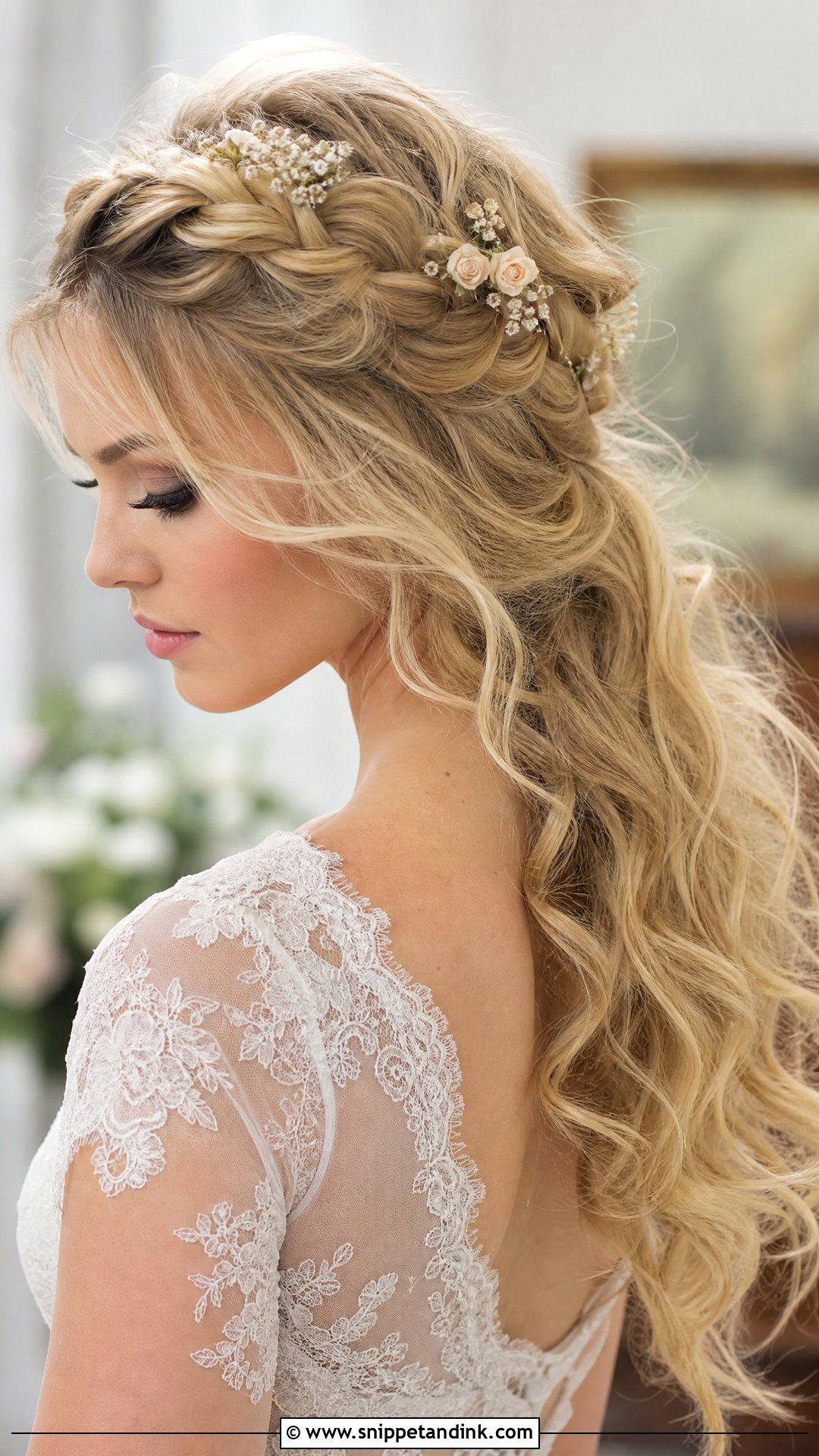 Blonde Wedding Crown Braid - Snippet and Ink - 15 Blonde Wedding Hairstyles for Long Hair