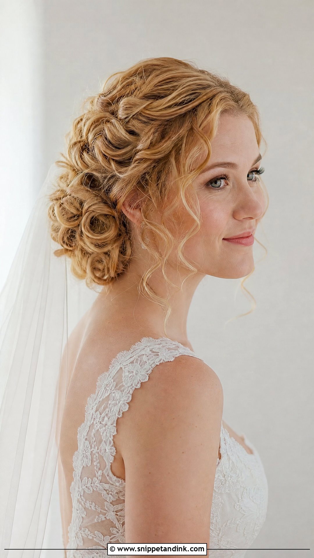 Blonde Wedding Curly Updo - Snippet and Ink - 15 Blonde Updo Wedding Ideas