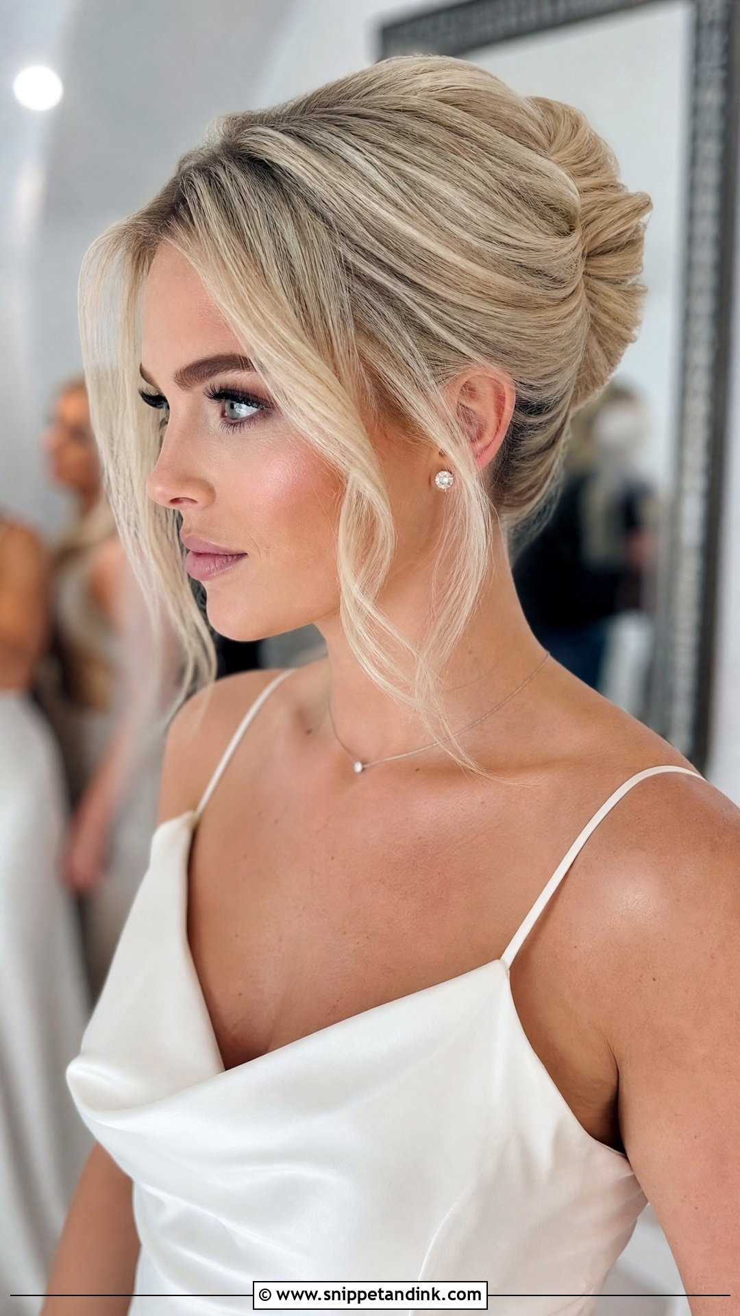 Blonde Wedding French Twist - Snippet and Ink - 15 Blonde Updo Wedding Ideas