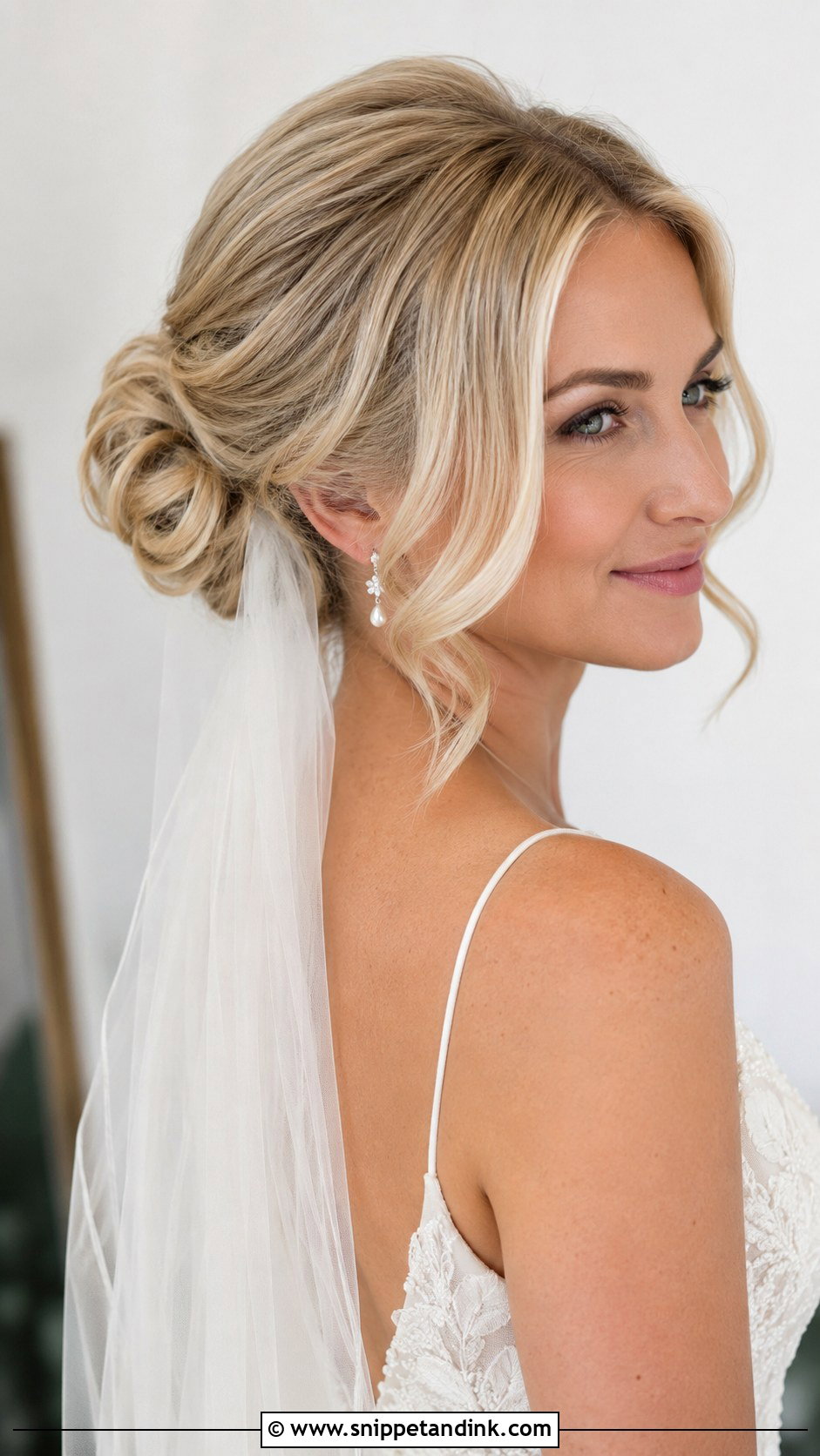 Blonde Wedding Hairstyle With Veil - Snippet and Ink - 15 Wedding Hairstyles for Blonde Hair