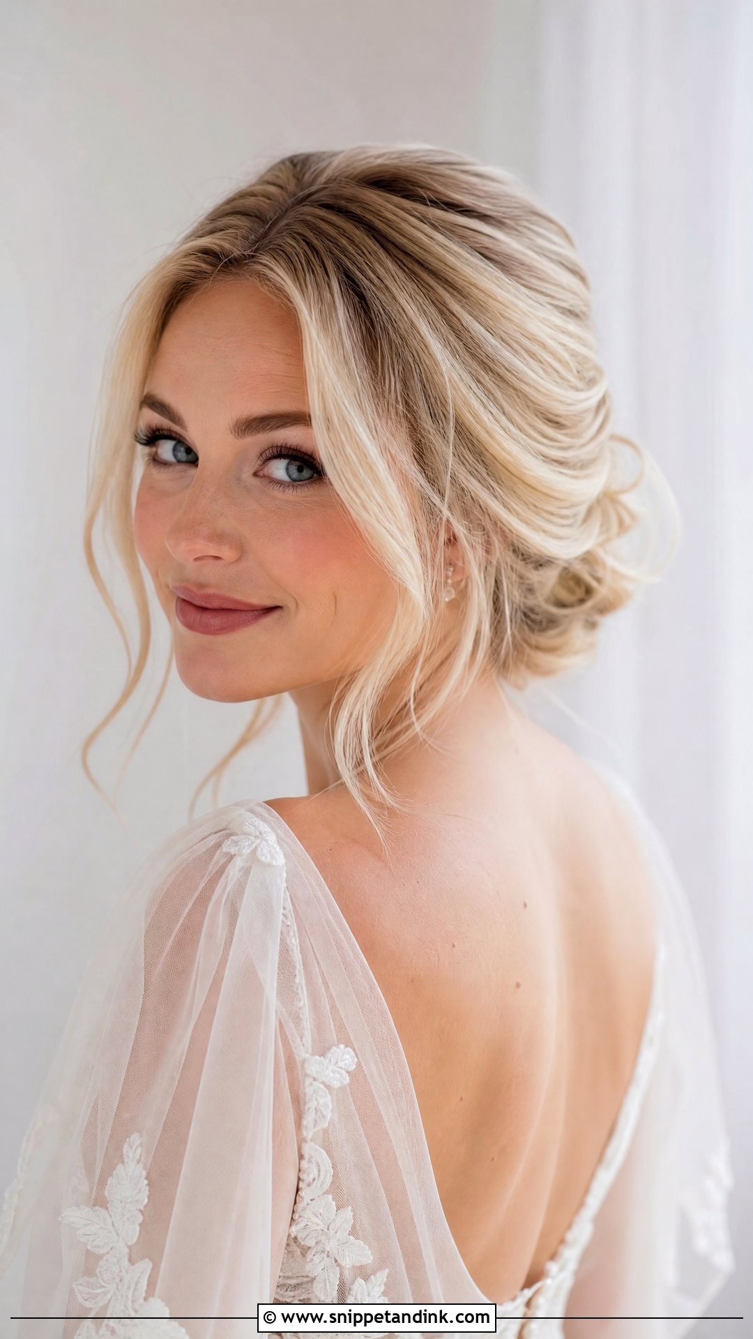 Blonde Wedding Loose Updo - Snippet and Ink - 15 Blonde Updo Wedding Ideas