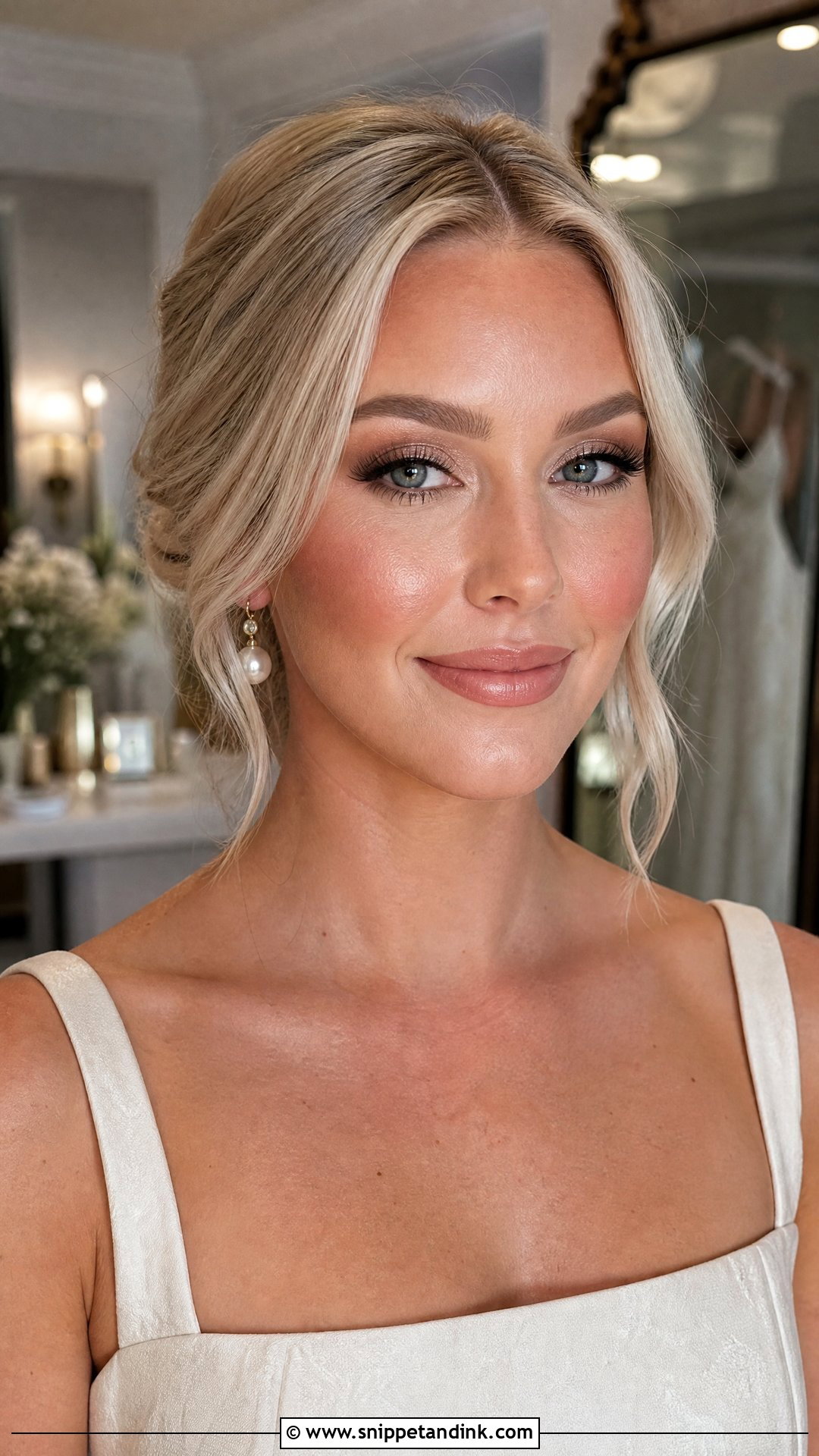 Blonde Wedding Makeup With Nude Lip - Snippet and Ink - 25 Blonde Wedding Makeup Ideas