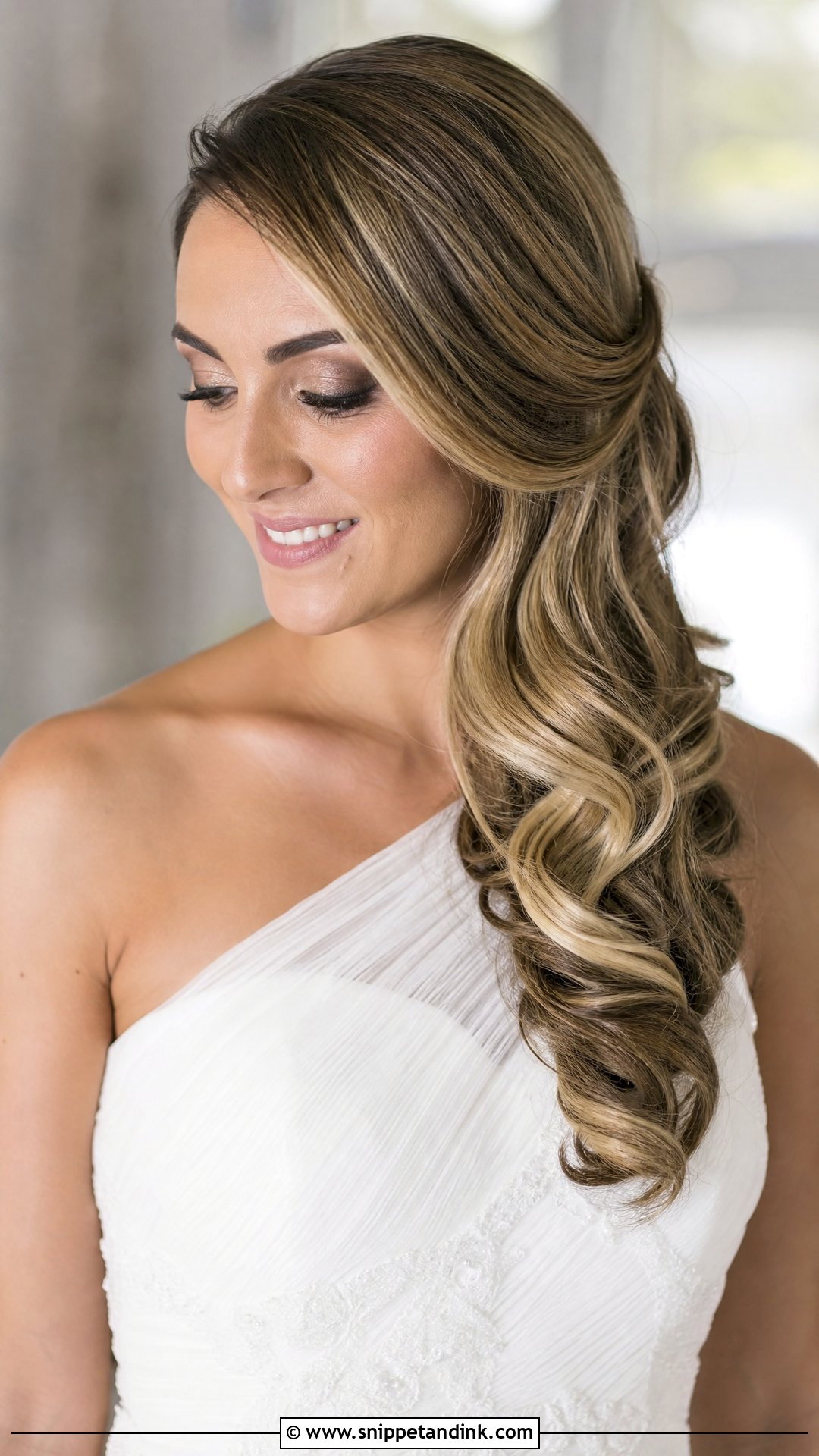 Blonde Wedding Side Swept Hair - Snippet and Ink - 15 Blonde Wedding Hairstyles for Long Hair
