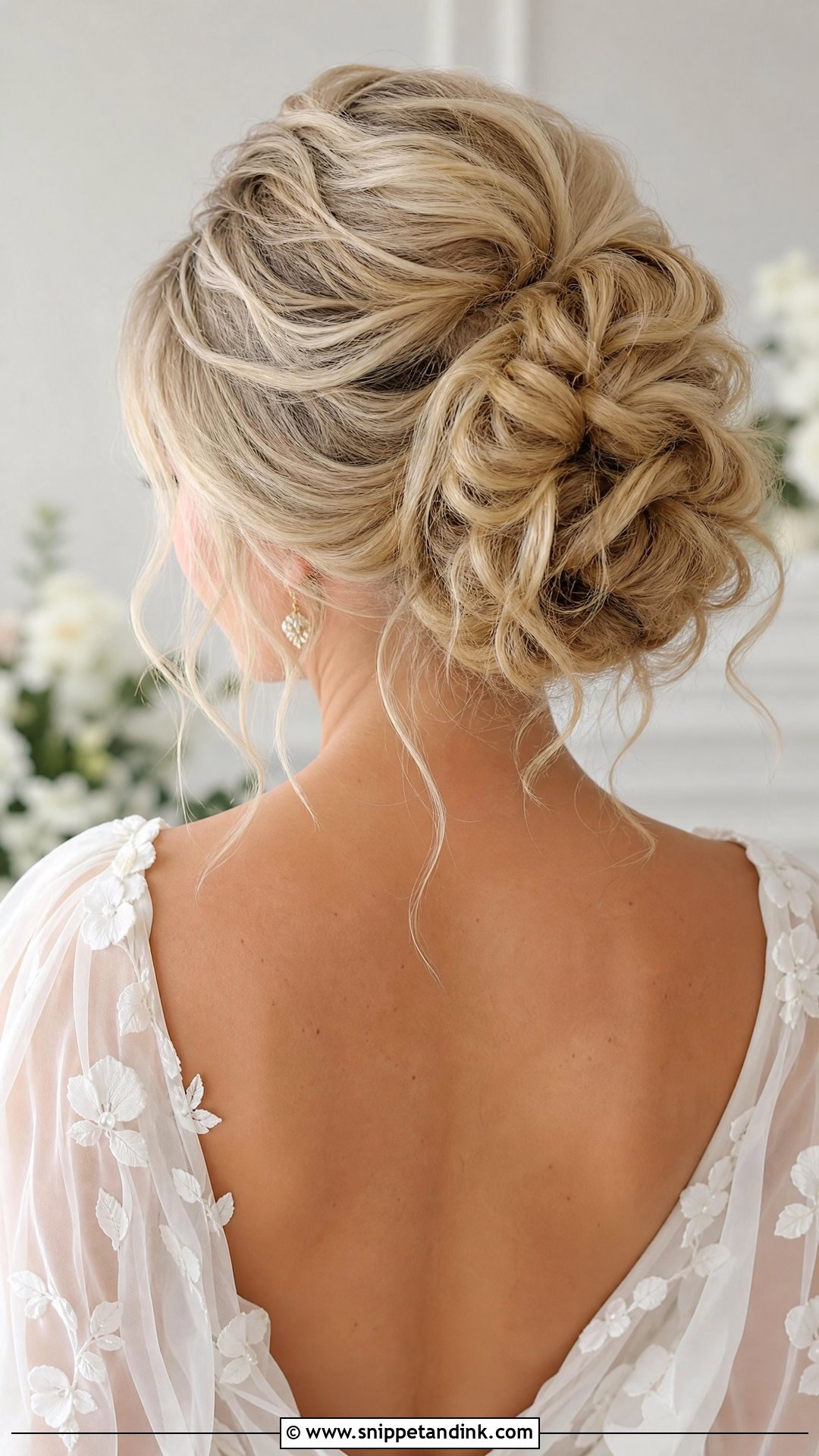 Blonde Wedding Textured Updo - Snippet and Ink - 15 Blonde Updo Wedding Ideas