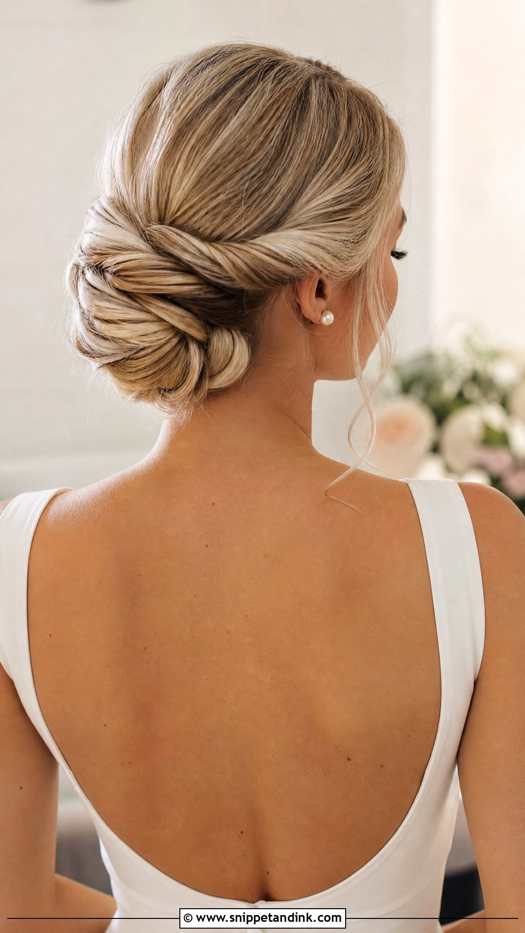 Blonde Wedding Twisted Bun - Snippet and Ink - 15 Blonde Updo Wedding Ideas