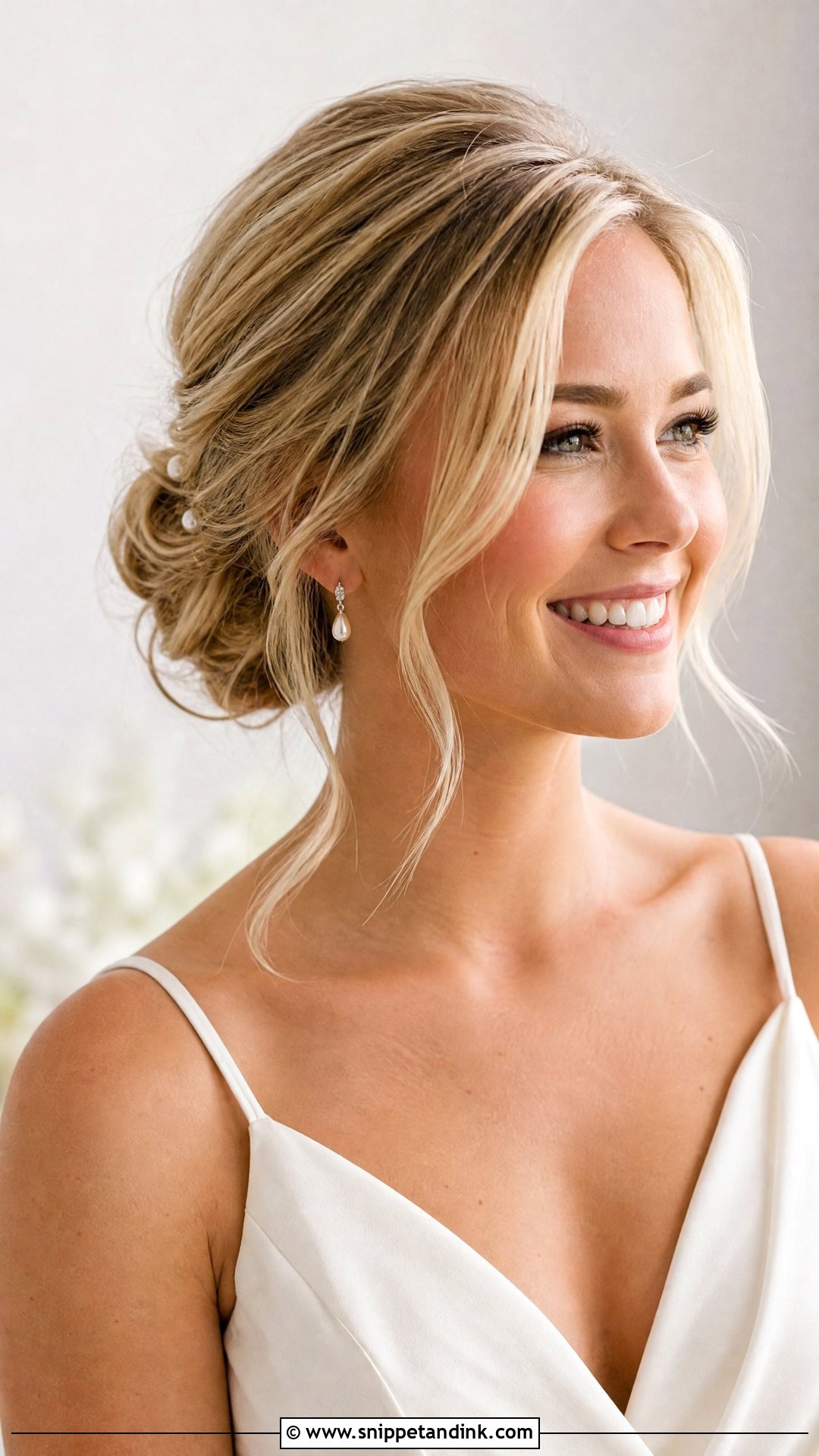 Blonde Wedding Updo For Thin Hair - Snippet and Ink - 15 Blonde Updo Wedding Ideas