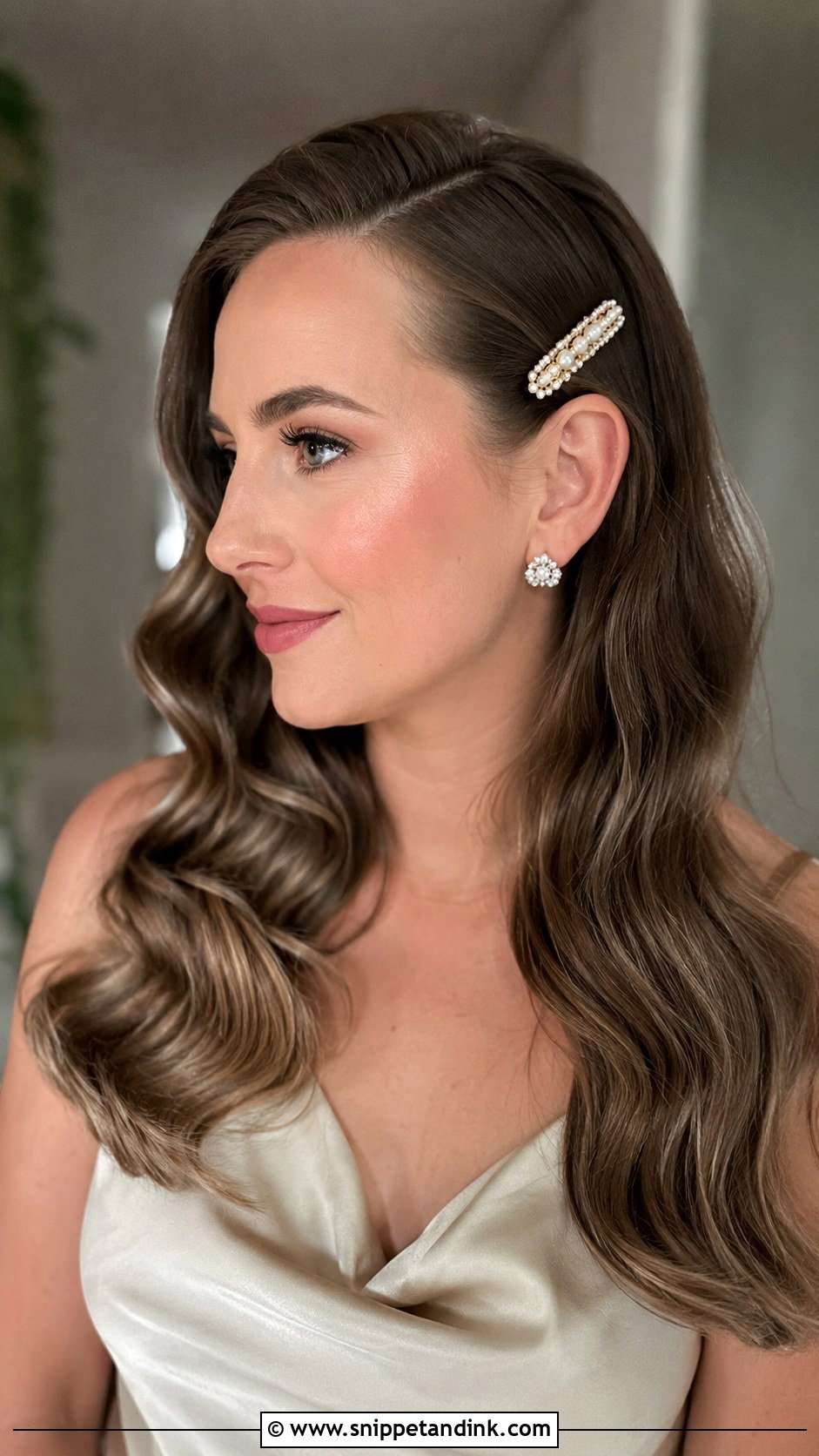 Blow Dry Hairstyle With Hair Clip For Wedding - Snippet and Ink - 20 Blow Dry Hairstyles for Wedding
