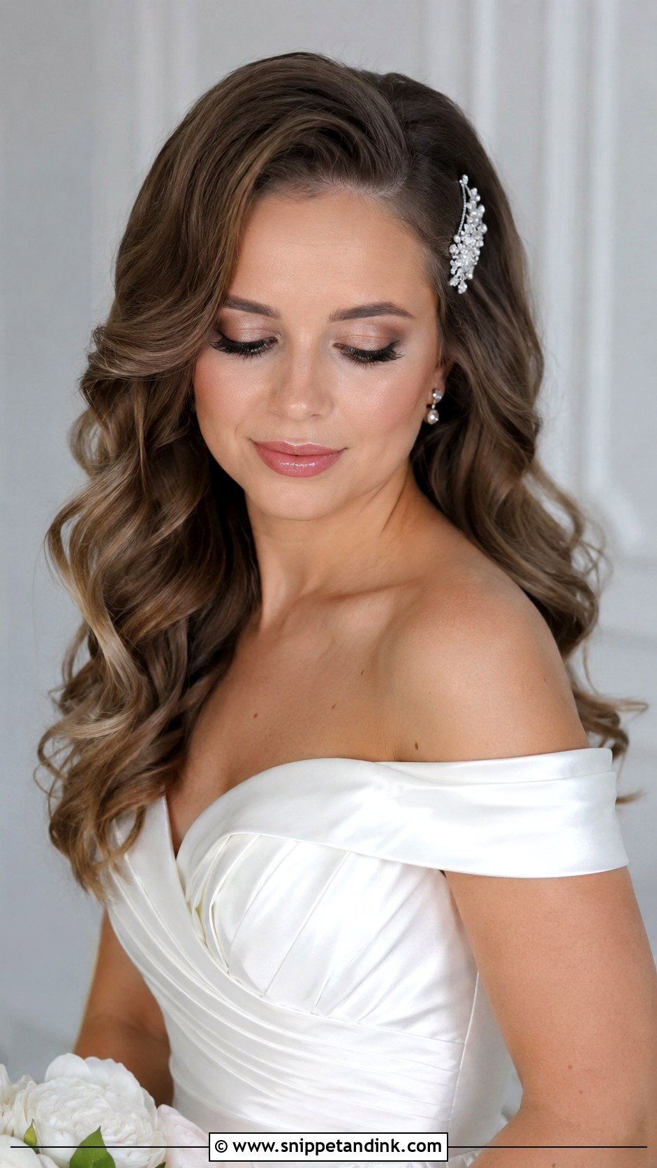 Blowout Curls for Brides - Snippet and Ink - 25 Open Hair Bridal Look Ideas