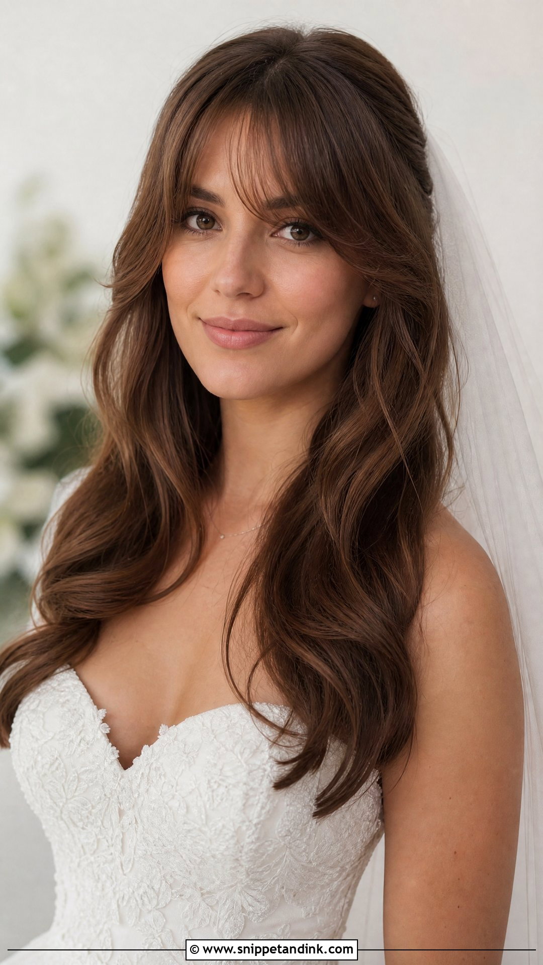 Blowout With Curtain Bangs - Snippet and Ink - 30 Bridal Blowout Hair Ideas