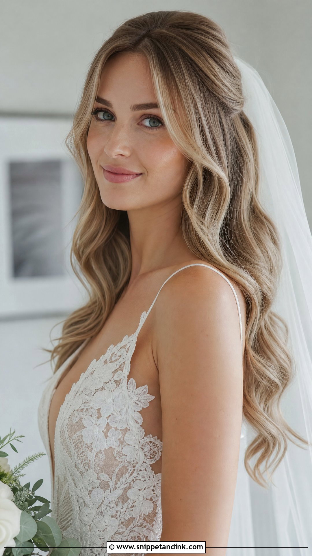 Blowout With Wispy Face Framing Pieces - Snippet and Ink - 30 Bridal Blowout Hair Ideas