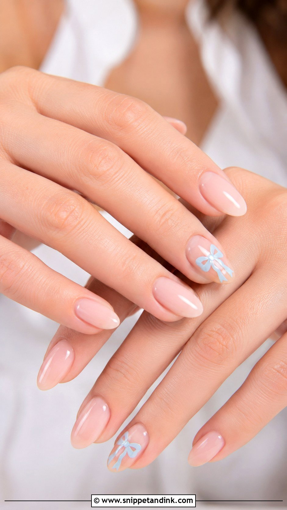 Blue Bow Wedding Nails - Snippet and Ink - 20 Wedding Nails with Blue