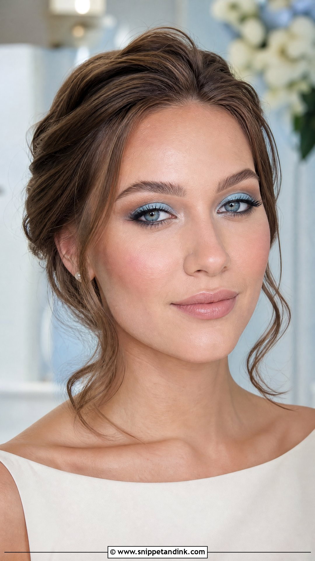 Blue Bridal Eyeshadow - Snippet and Ink - 20 Bridal Eyeshadow Makeup Ideas
