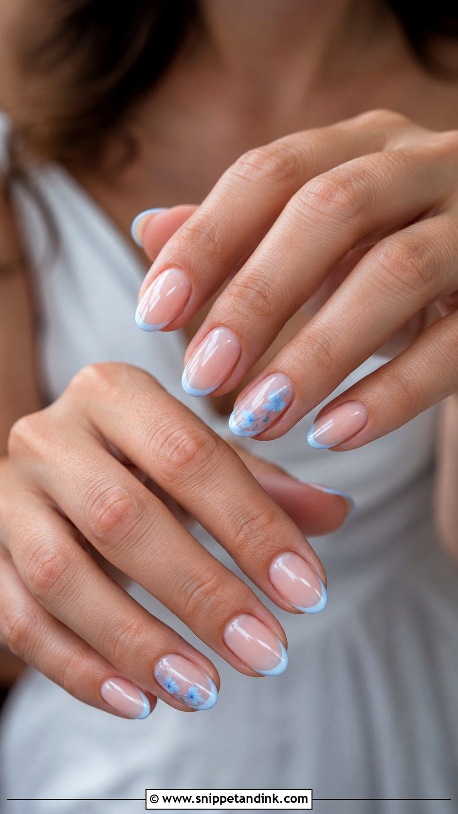 Blue Bridal Nails - Snippet and Ink - 30 Bridal Nail Ideas