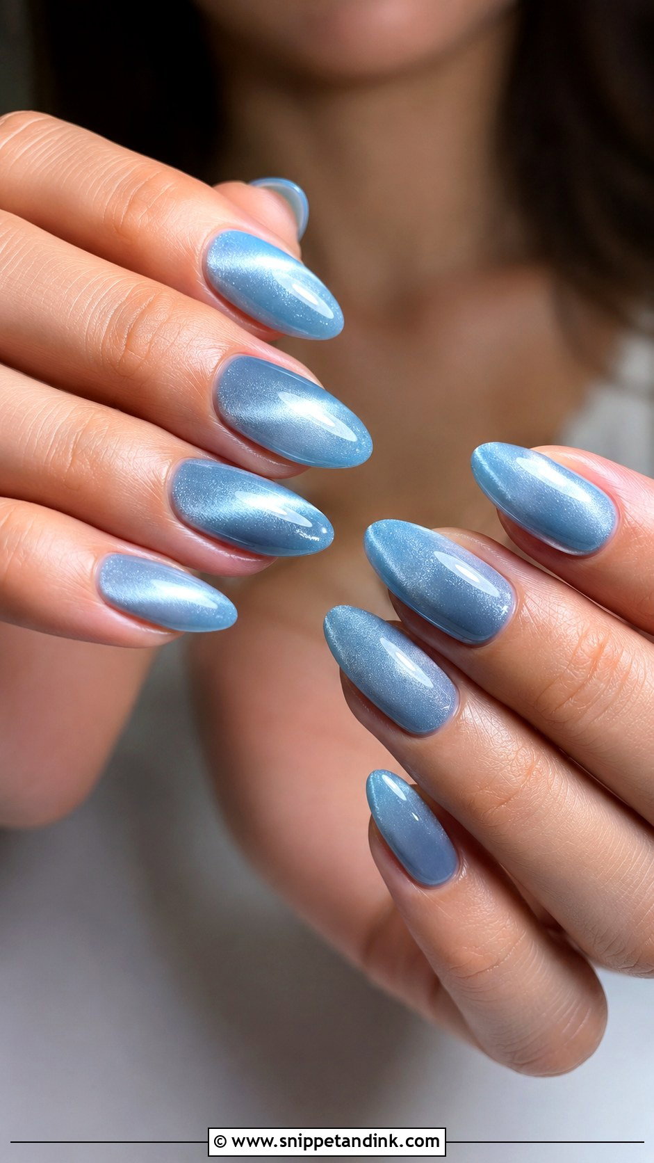 Blue Cat Eye Wedding Nails - Snippet and Ink - 20 Wedding Nails with Blue