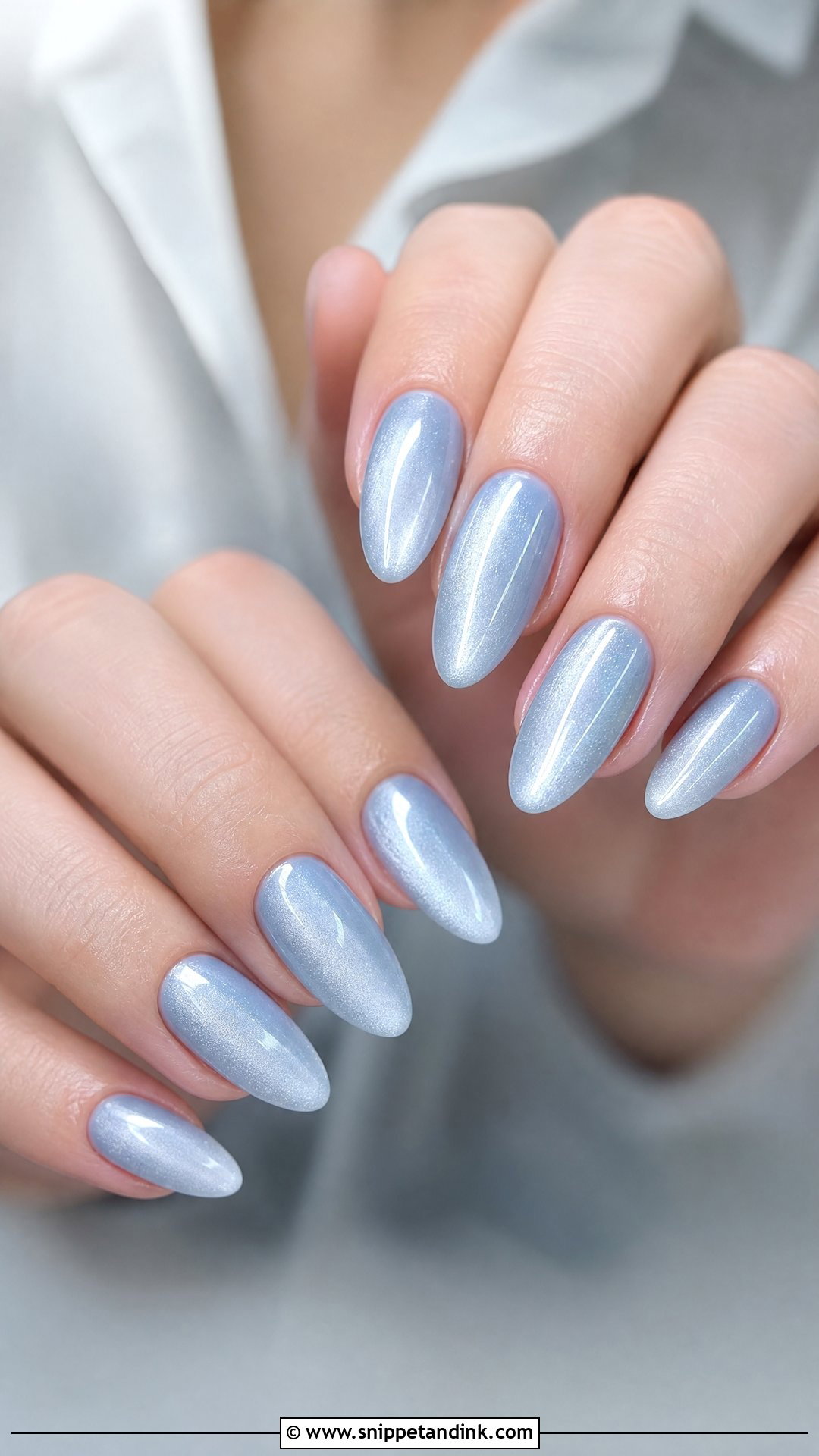 Blue Cat Eye Wedding Nails - Snippet and Ink - 25 Cat Eye Wedding Nails