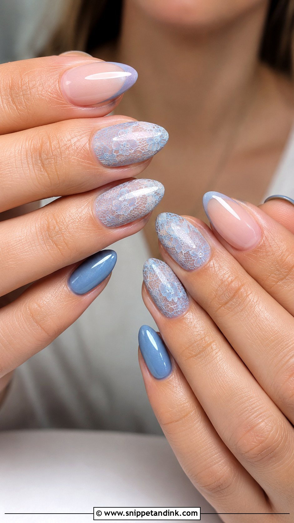 Blue Cat Eye Wedding Nails - Snippet and Ink - 20 Blue Nails for Wedding