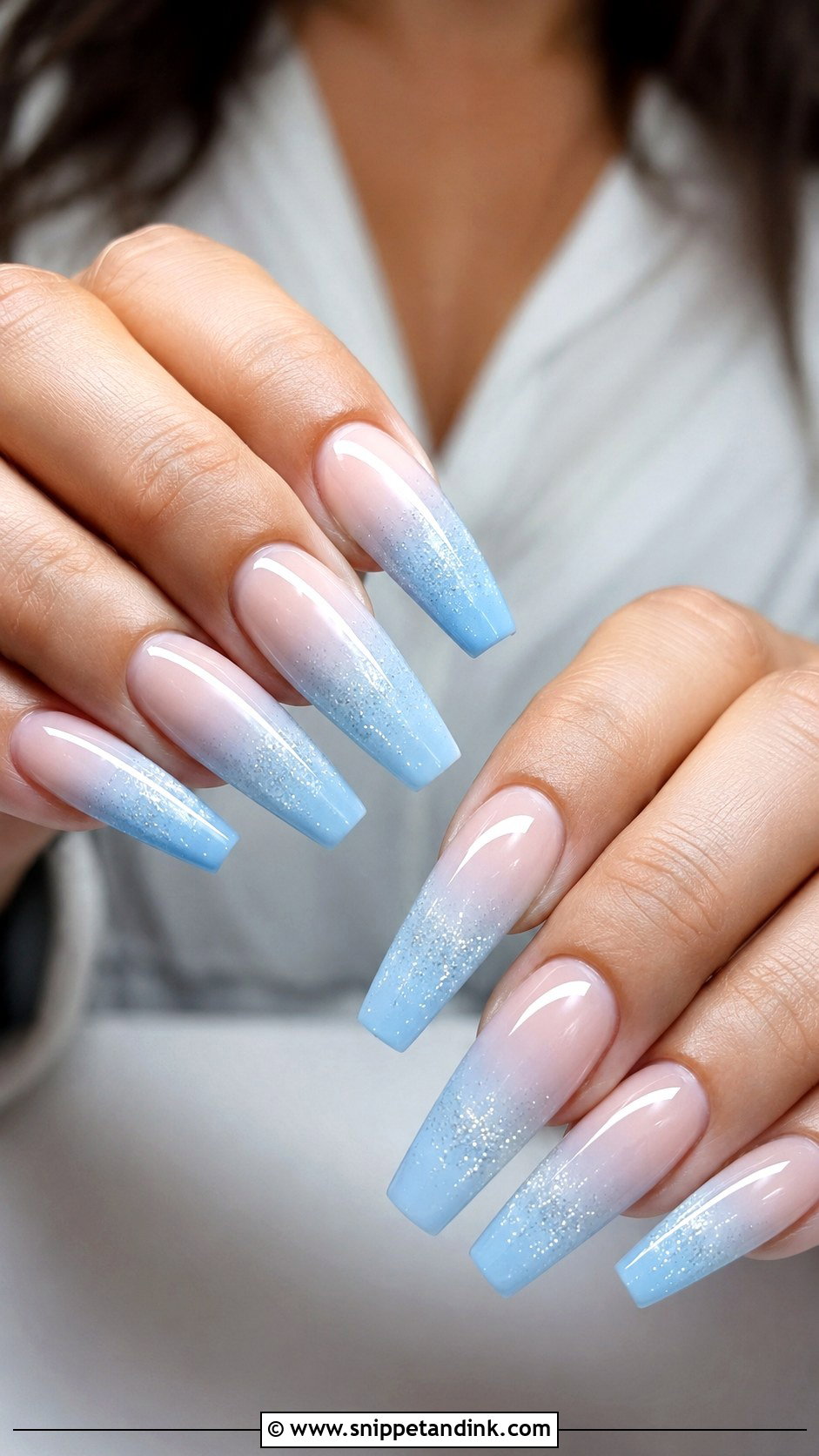 Blue Coffin Wedding Nails - Snippet and Ink - 20 Wedding Nails with Blue