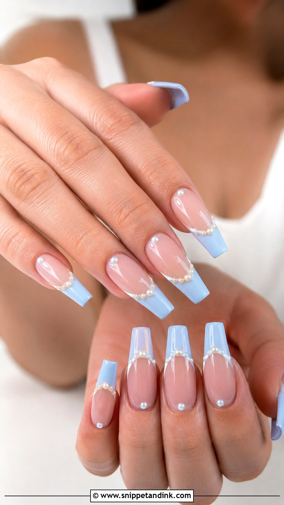 Blue Coffin Wedding Nails - Snippet and Ink - 30 Blue Wedding Nails