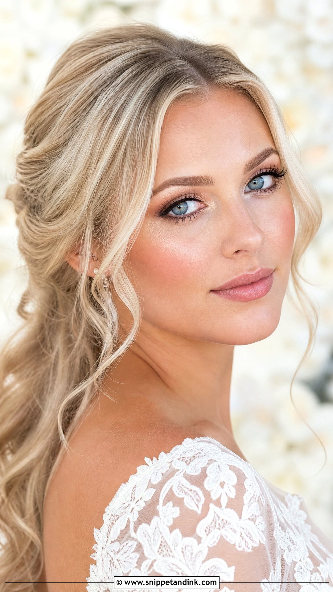Blue Eye Bridal Makeup - Snippet and Ink - 20 Wedding Eye Makeup for Bride Ideas
