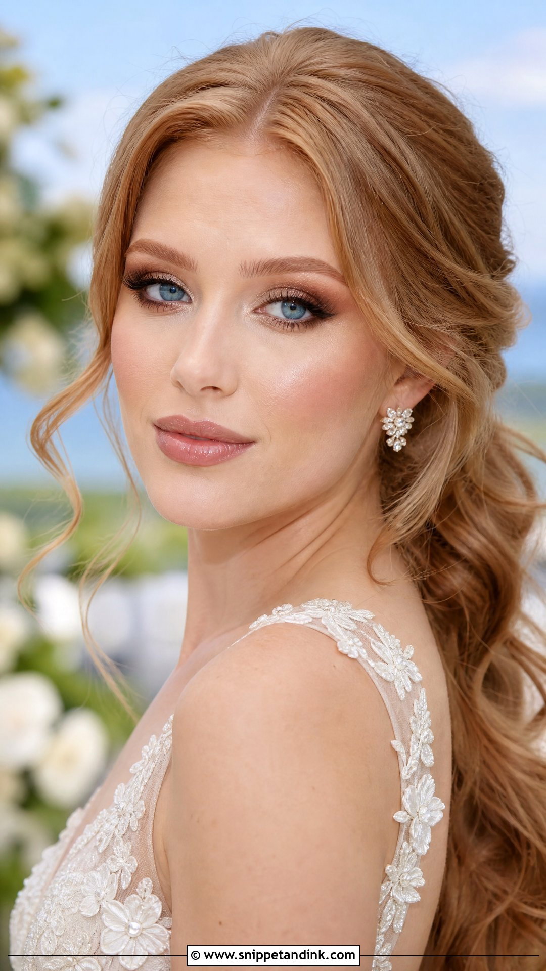 Blue Eye Bridal Makeup For Redheads - Snippet and Ink - 25 Bridal Makeup for Redheads
