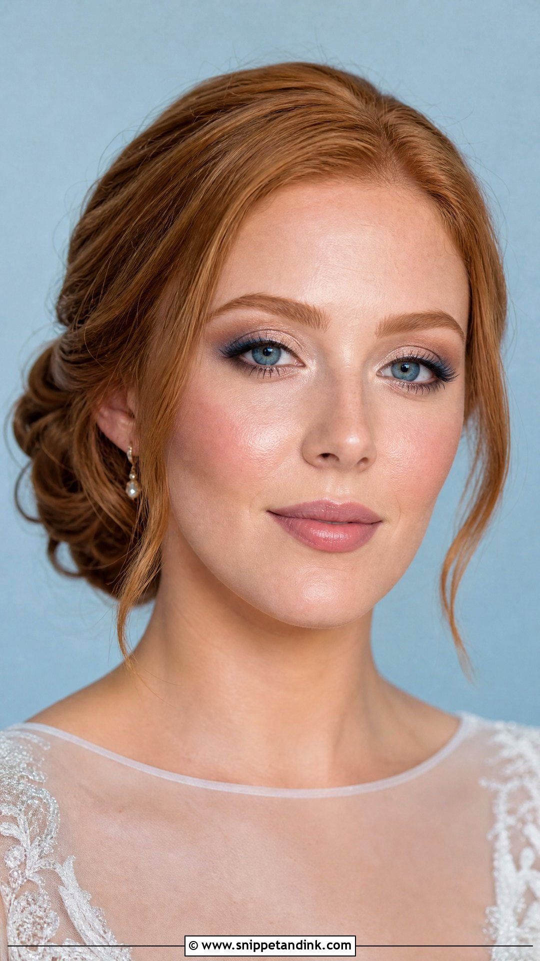 Blue Eye Wedding Makeup For Redheads - Snippet and Ink - 20 Red Head Wedding Makeup Ideas