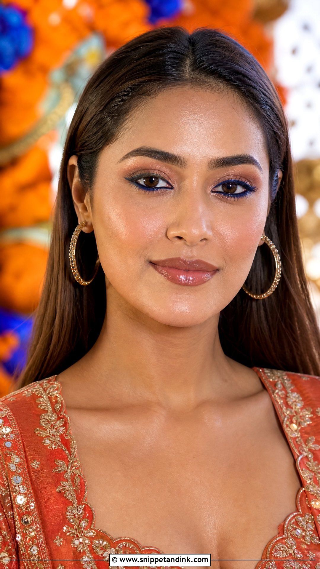 Blue Eyeliner Indian Wedding Makeup - Snippet and Ink - 25 Party Makeup for Indian Wedding Ideas