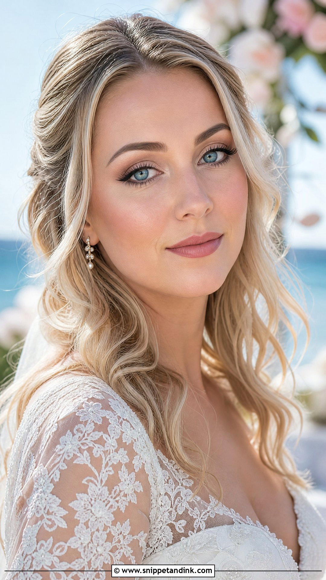 Blue Eyes Bridal Makeup For Fair Skin - Snippet and Ink - 20 Bridal Makeup for Fair Skin Ideas