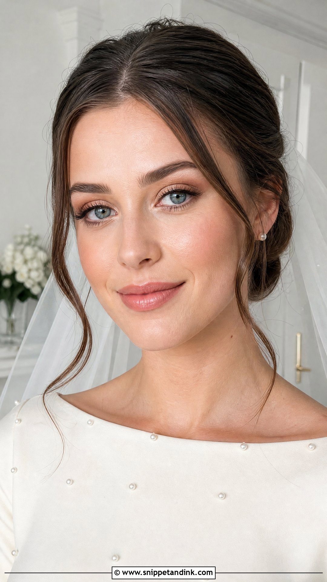Blue Eyes Brunette Wedding Makeup - Snippet and Ink - 20 Natural Wedding Makeup Brunette Ideas