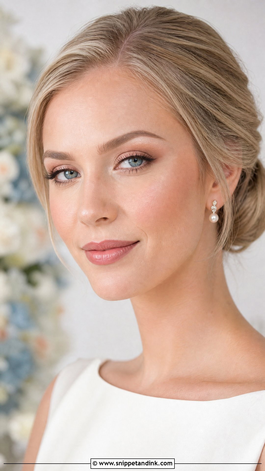 Blue Eyes Minimal Wedding Makeup - Snippet and Ink - 20 Minimal Makeup for Wedding Ideas