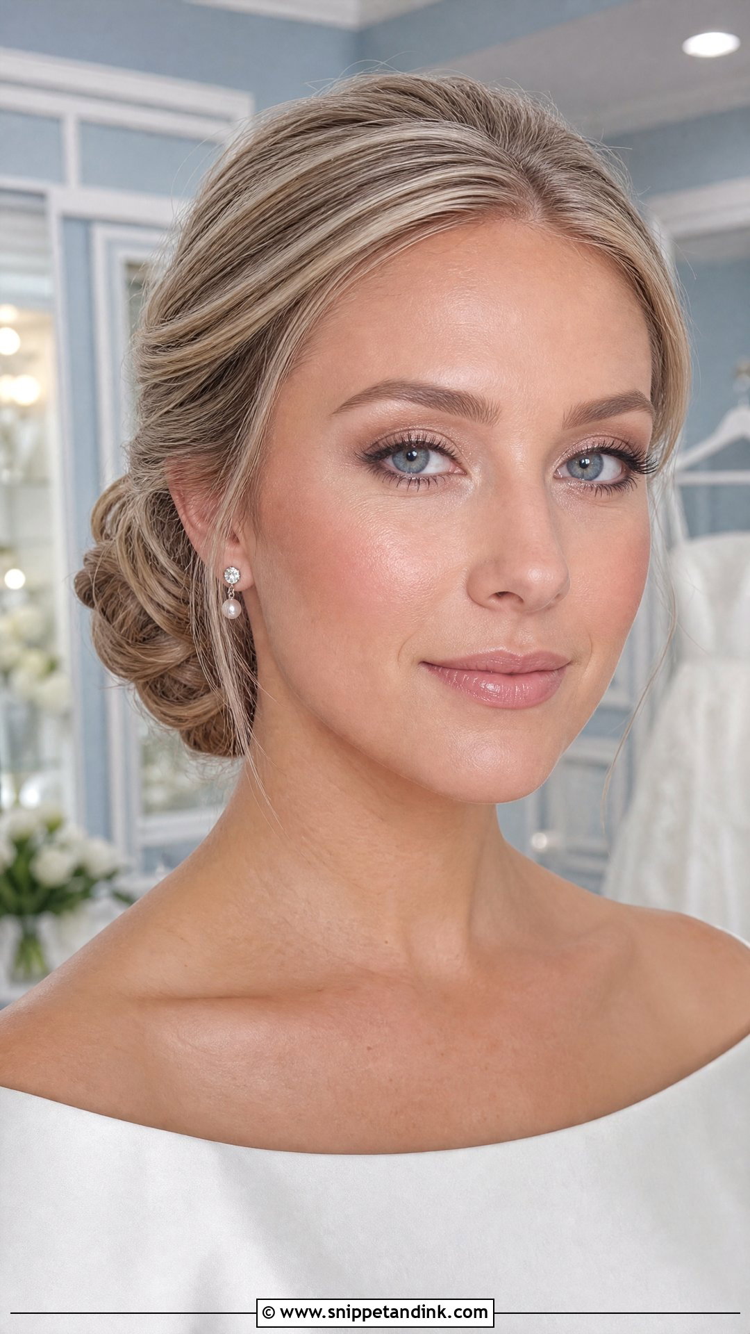 Blue Eyes Natural Bridal Makeup - Snippet and Ink - 25 Light Natural Bridal Makeup Ideas