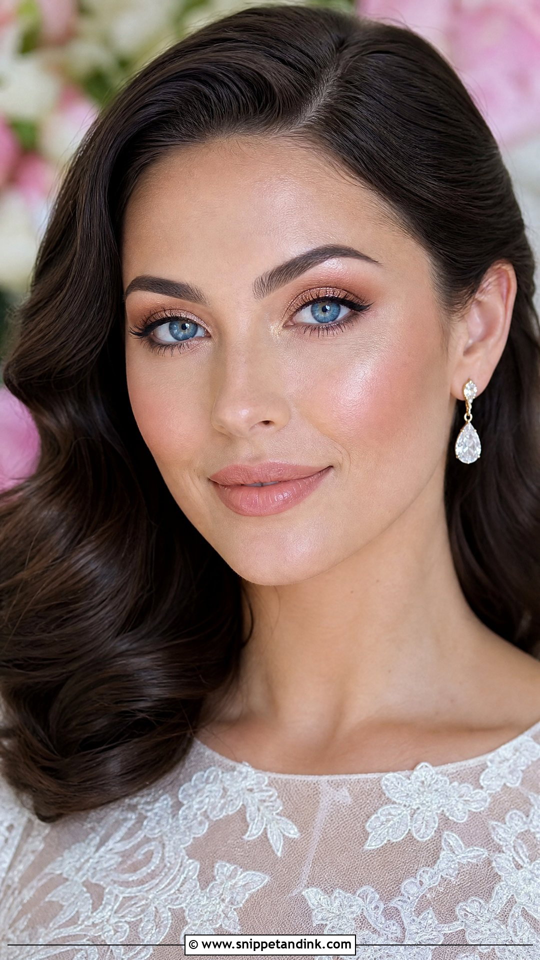 Blue Eyes Wedding Makeup For Brunettes - Snippet and Ink - 25 Wedding Makeup for Brunettes