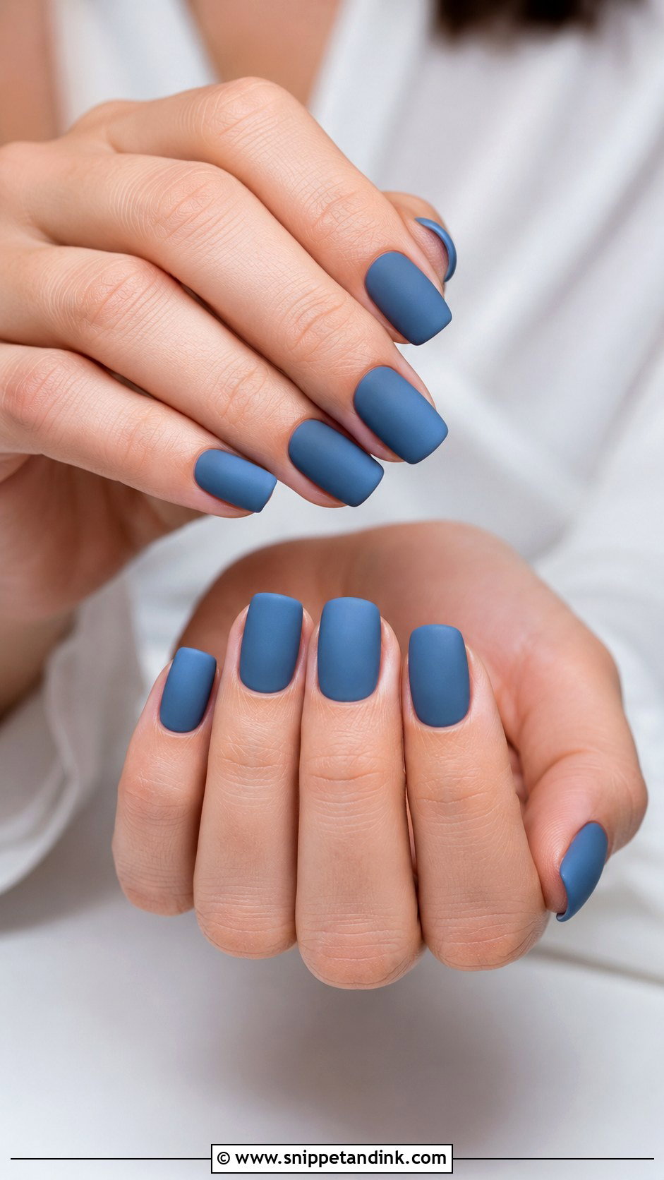 Blue French Tip Bridesmaid Nails - Snippet and Ink - 20 Blue Bridesmaid Nails