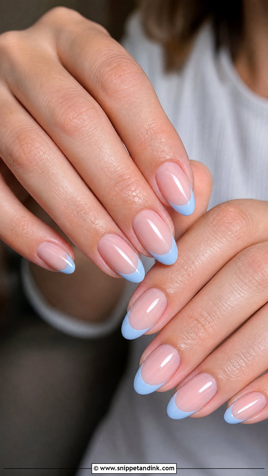 Blue French Tip Wedding Nails - Snippet and Ink - 25 French Tip Wedding Nails